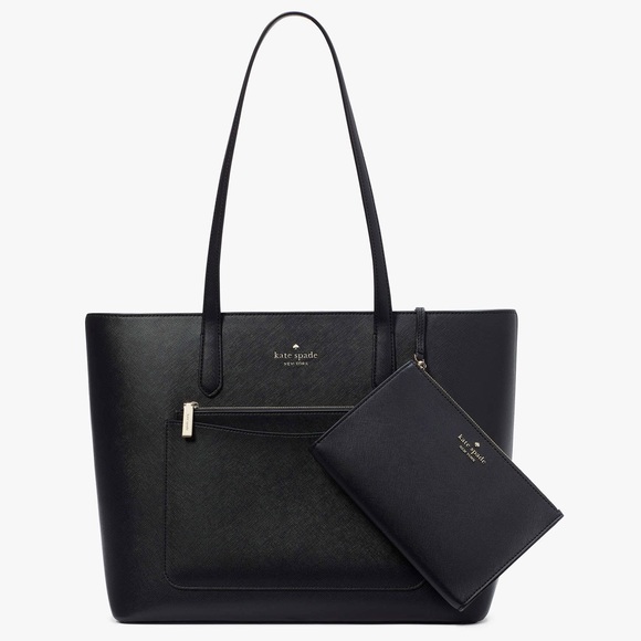 3pc Kate Spade Black Staci Tote and Wristlet Set - Picture 9 of 14